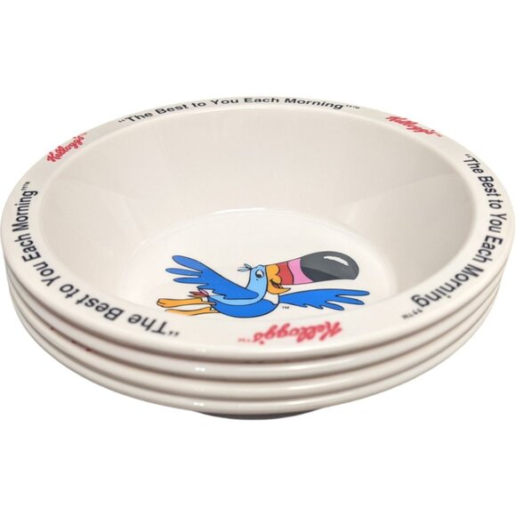 Kellogs Cereal Bowls Plastic Tony The Tiger Toucan Sam Corny Snap 1995 Vtg - Picture 12 of 16